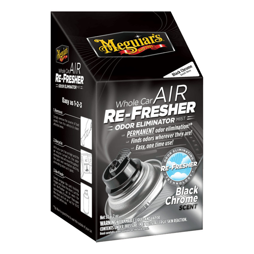 Meguiars Whole Car Air Re-Fresher Odor Eliminator - Black Chrome Scent