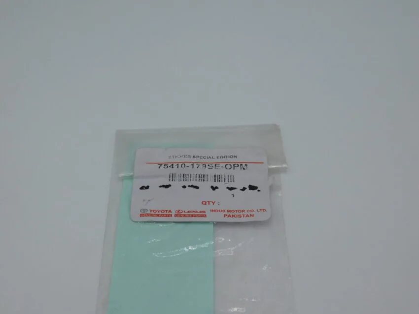 TOYOTA COROLLA SPECIAL EDITION STICKER - Image 3