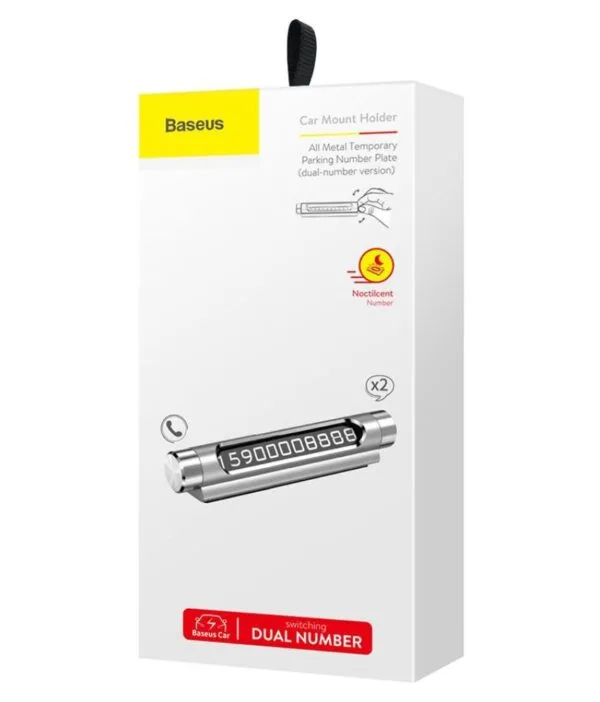 Baseus metal temporary MOBILE number card / CONVENIENT TO CONTACT / PARKING CARD
