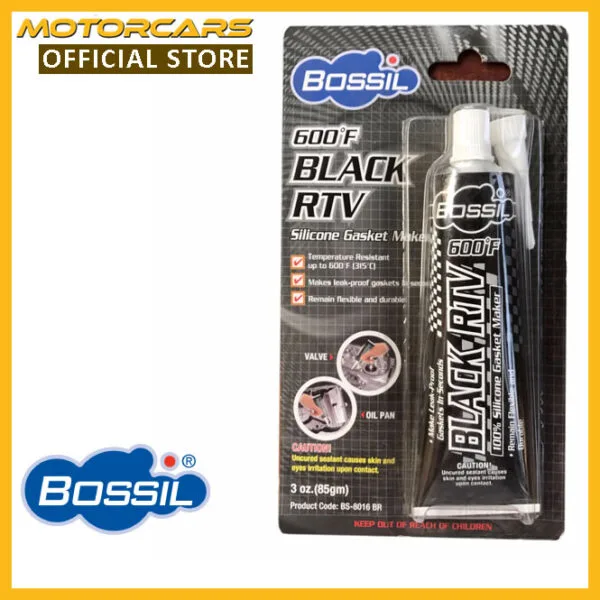 BOSSIL BS-8016BR / B5-8016V7 / B5-801615V Black RTV (Acetic Cure) 70g
