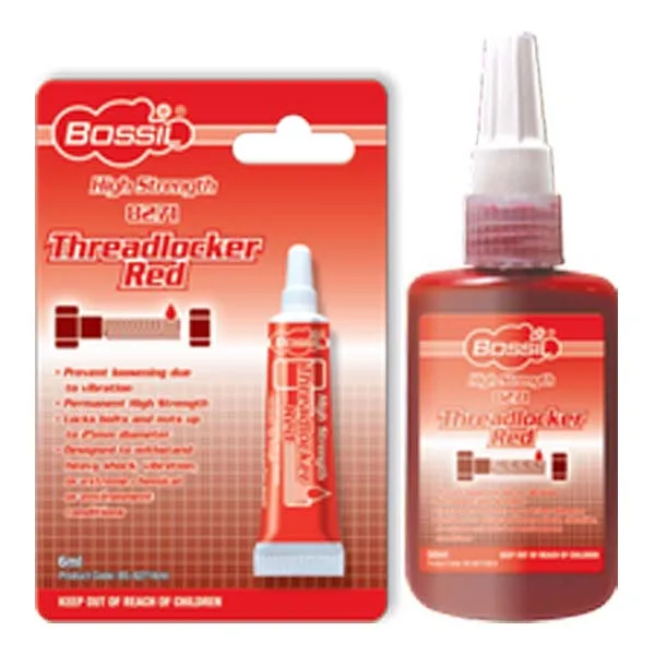 BOSSIL BS-8271 THREAD LOCKER RED (HIGH STRENGTH) 50 ml