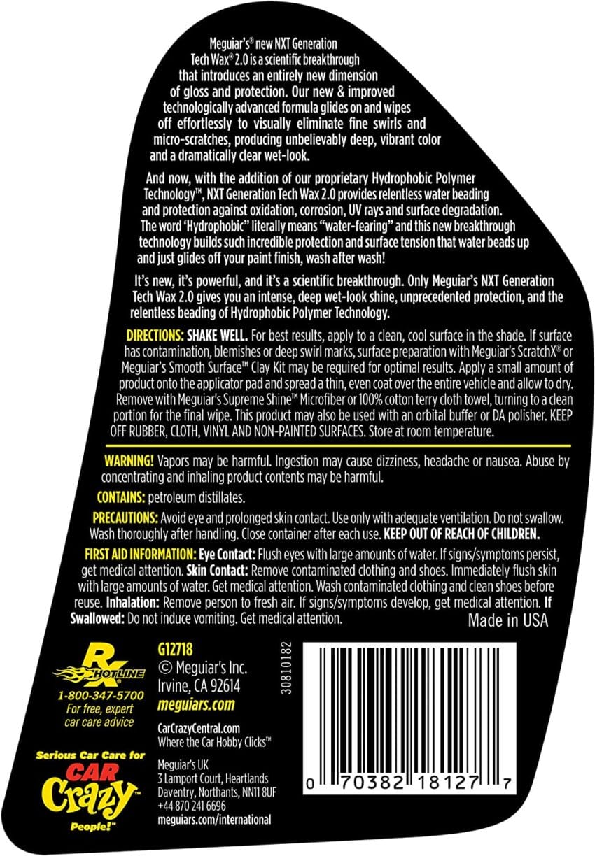 Meguiars G12718 NXT Generation Tech Wax 2.0, 18 fl oz - Image 7