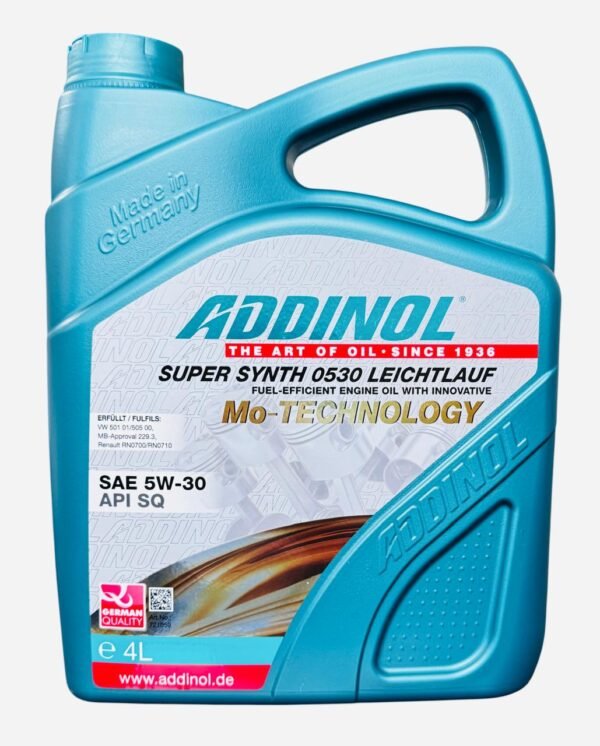 ADDINOL SUPER SYNTH 5W-30 Leichtlauf - with Mo-Technology –4 Litre Made In Germany