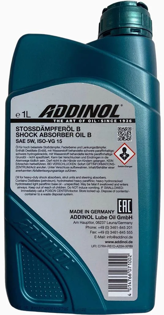 Addinol Shock Absorber Oil Made In Germnay 1 Litre - Image 2