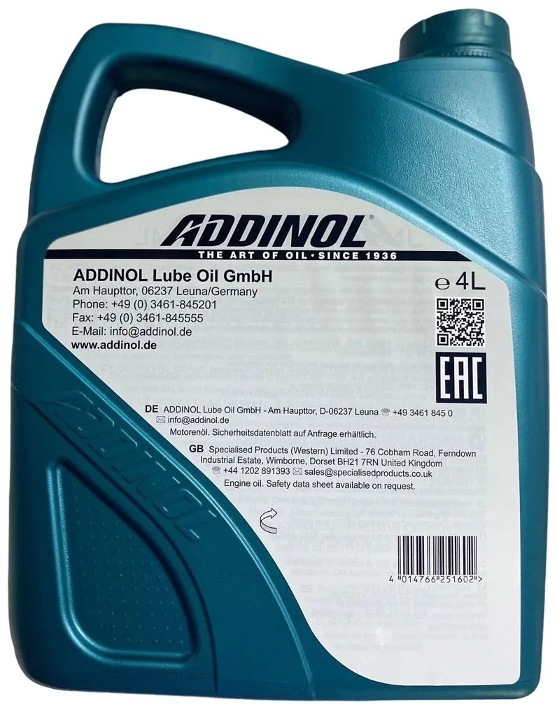 ADDINOL SUPER SYNTH 5W-30 Leichtlauf - with Mo-Technology –4 Litre Made In Germany - Image 2