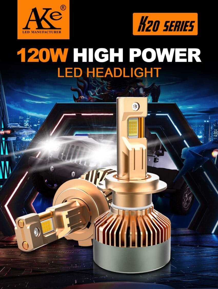 AKE K20 LED Headlights Bulbs 240 W (Combined) - + 300 % Brightness Increase - Image 2