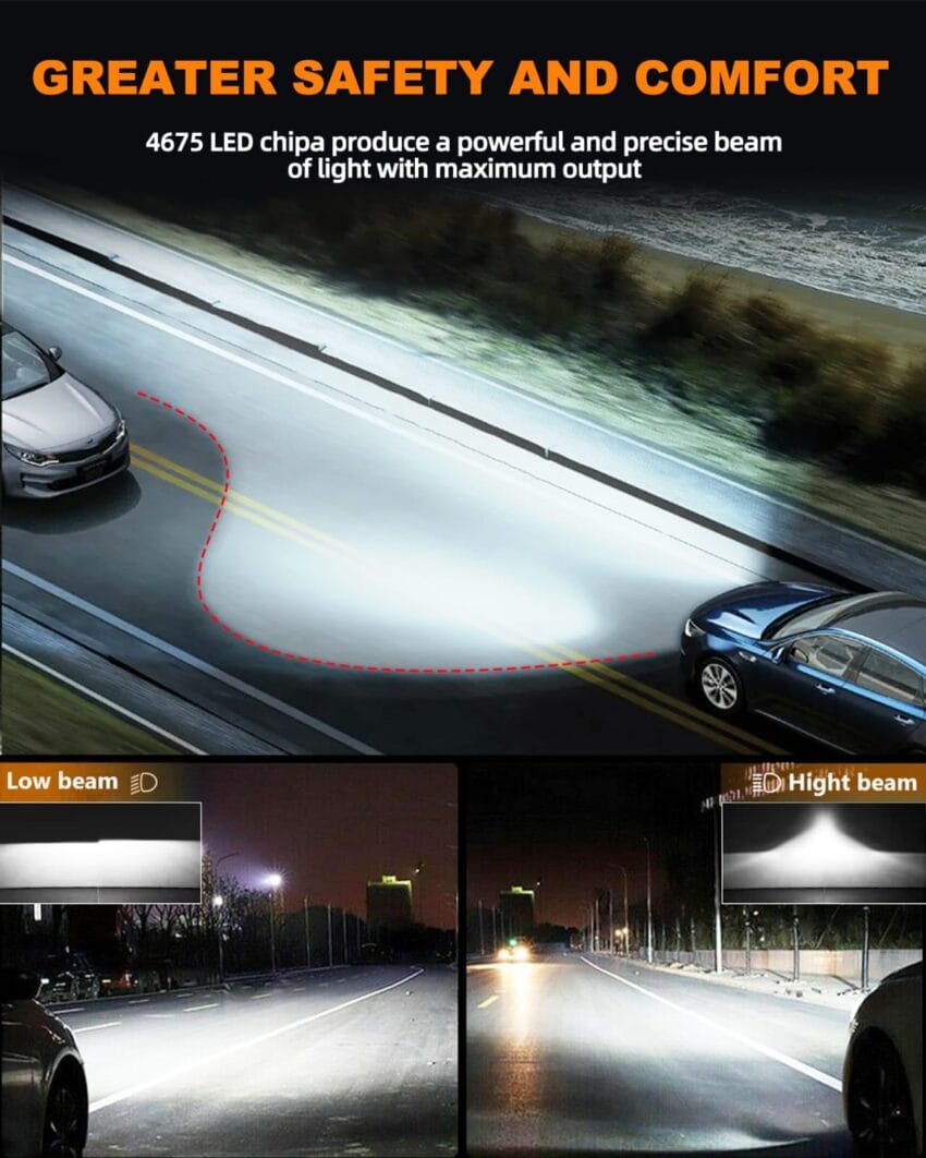 AKE K20 LED Headlights Bulbs 240 W (Combined) - + 300 % Brightness Increase - Image 12