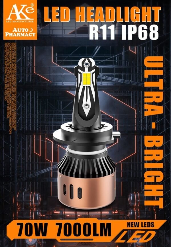 AKE R11 Series LED Headlight Bulbs 70 W (Combined)