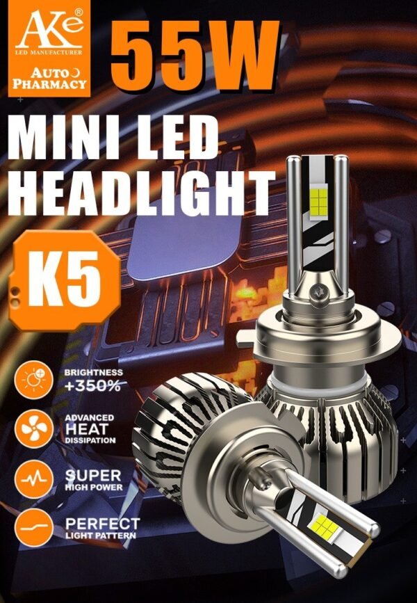 AKE K5 Series LED Headlight Bulbs 110 W (Combined) – + 350 % Brightness Increase