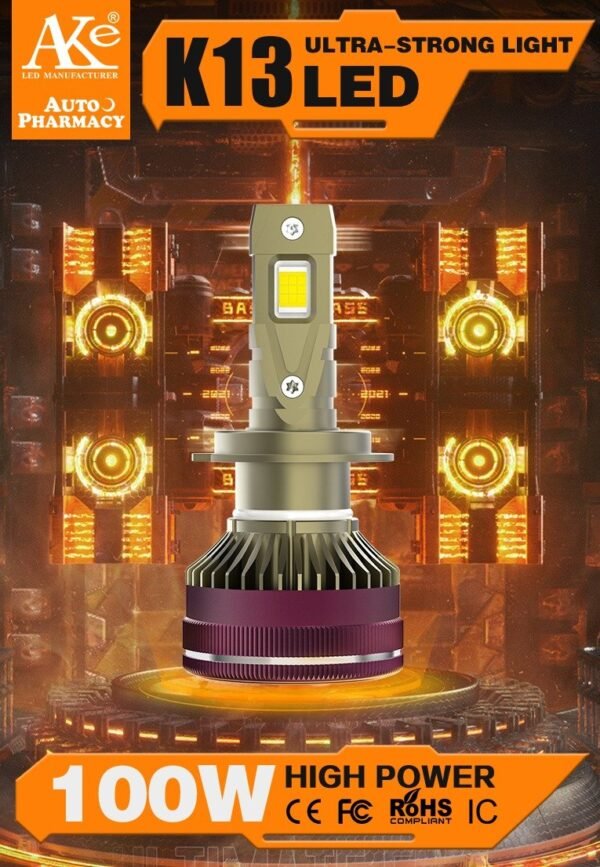 AKE K 13 100 W Series LED Headlight Bulbs 200W (Combined)