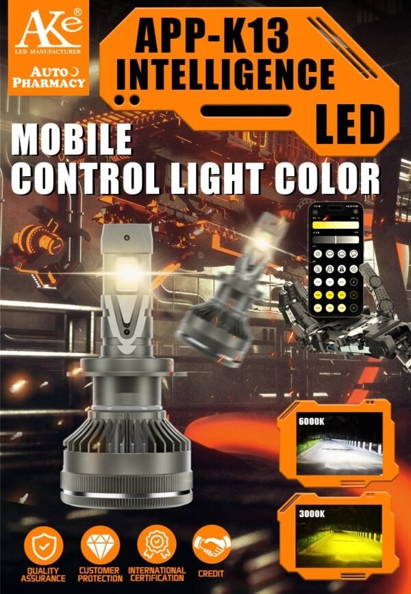 AKE K13 APP INTELLIGENCE Series LED Headlight Bulbs 130 W (Combined)